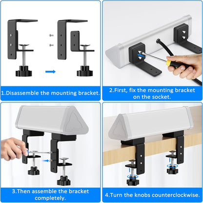 Desk Power Sockets USB C PD 20W, Ohuo Desktop Power Strip Extension Lead 3 Way with 2 USB A and 2 USB C Ports, 1.8m Cord